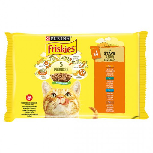 Hrana Umeda pentru Pisici 4*85G Pui/Rata/Somon/Curcan
