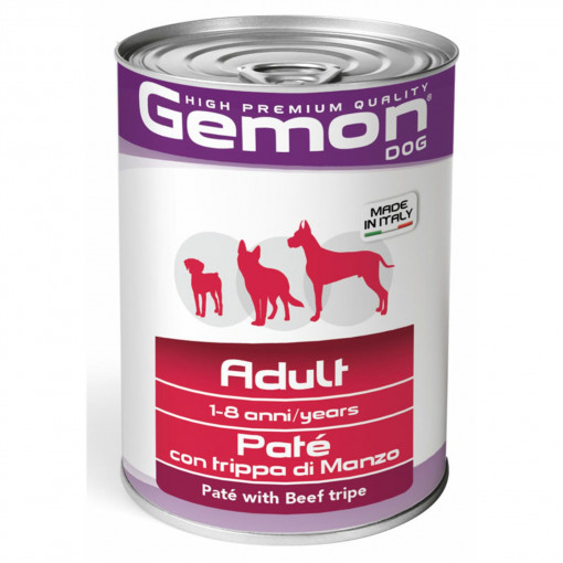 Pate Gemon Dog 400 g Adult, Vita/Burta