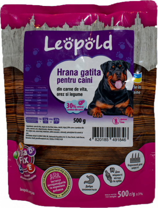 Hrana Gatita Premium cu Vita, Orez si Legume, 500 gr