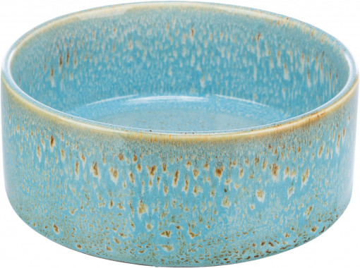 Castron Ceramic, Pentru Caini, 0.9 l/16 cm cm, Albastru, 25113