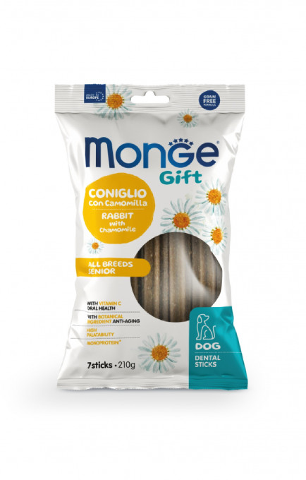 Gift Dental Sticks, pentru Caini Senior, cu Iepure si Musetel, 210 g