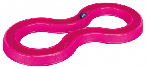 Jucarie pentru pisica cu circuit si bila de plastic, 65 x 31 cm, roz, 41413