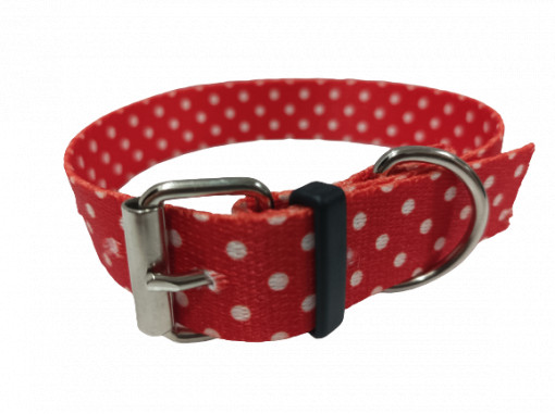 Zgarda Chinga cu Buline, 25 mm x 60 cm, Rosie