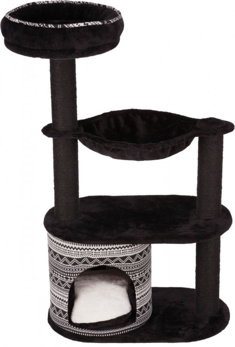 Ansamblu Giada, cu Sisal, cu Hamac, 112 cm/ 65 × 38 cm, Negru/Alb, 43466
