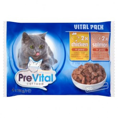 Prevital Cat 4x100 g Piu si Somon