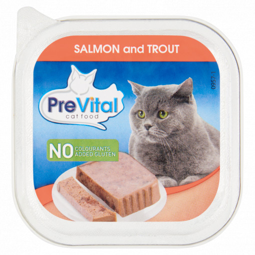 Prevital Cat Pateu Somon si Pastrav, 100 g