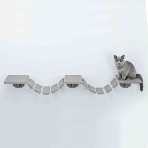 Scara pentru Pisici, Montaj pe Perete, 150 × 30 cm, Taupe, 49930
