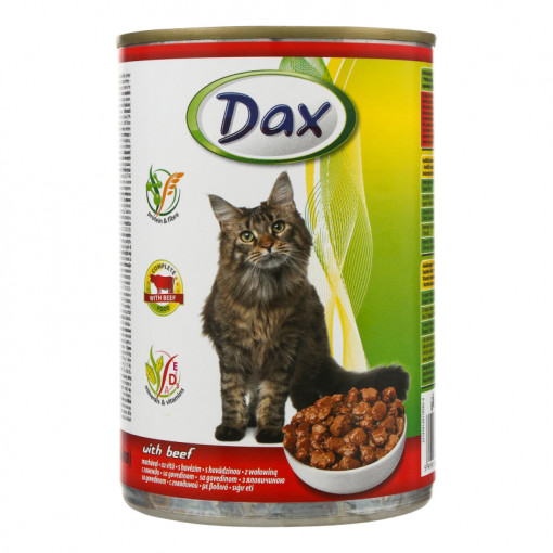 Conserva Dax, pentru Pisici, 415 g, cu Vita