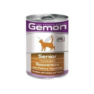 Conserva Gemon Cat, Senior, Pui si Curcan, 415 g