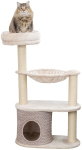 Ansamblu Cat Tree Alessia, 65x38x114 cm, Gri/Nisipiu, 44473 - Img 7