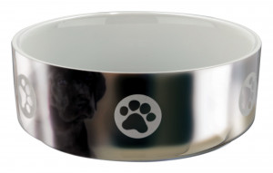 Castron Ceramic 0.8 l/15 Gri cu Alb 25084