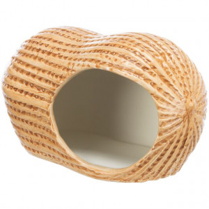 Casuta Ceramica pentru Hamsteri, Forma Arahida, 17 x 8 x 8 cm - Img 3