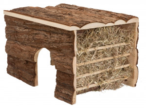 Casuta pentru Rozatoare, Ila, cu Iesle pentru Fan, Lemn, 40 x 25 x 29 cm - Img 3