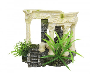 Decor Acvariu, Coloana cu Plante 13cm, R069