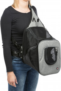 Geanta de Transport, Savina, Frontala, 30 x 33 x 26 cm, Pana la 10 kg, Negru/Gri - Img 3