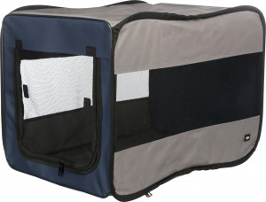 Geanta Transport/Kennel Soft Twister, Albastru/Gri, Marime S–M, Dimensiune 50 x 52 x 76 cm