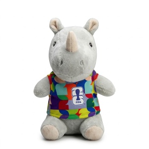 Jucarie Fifa 2026, Rhino Raymond, 27 cm, Gri, 99680621