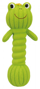 Jucarie Pentru Caini, Gantera Broasca, Latex, Cu Sunet, 18 cm, Verde