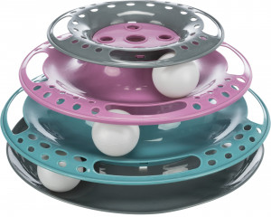 Jucarie pentru Pisici, Circuit Turn Prinde Mingile, 25 x 13 cm