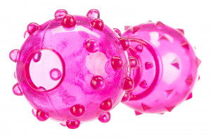 Jucarie Pentru Recompense, Gantera TPR, Diverse Culori, 12 cm, 34930 - Img 1