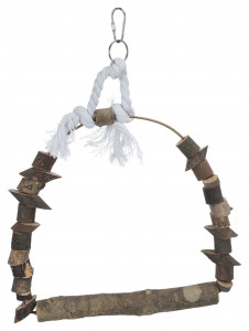 Leagan Arc pentru Pasari, Sfoara/Lemn de Scoarta, 22 x 29 cm