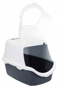 Litiera Vico Open Top, cu Capac si Lopatica, 40 x 40 x 56 cm, Albastru/Alb - Img 2