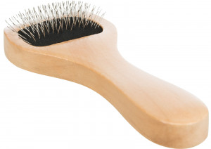 Perie Tesala Soft, Maner Lemn/Peri Metalici, 6 x 13 cm - Img 2