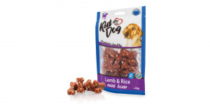Recompense Pentru Caini, Mini Oase Cu Miel Si Orez, 250 g