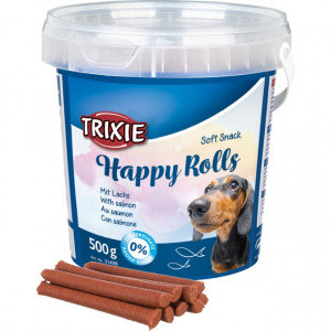 Recompense Pentru Caini, Soft Happy, Rulouri Cu Somon, 500 g