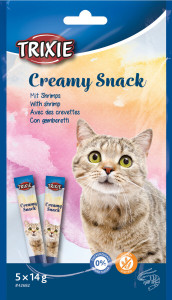 Recompense pentru Pisici, Creamy Snacks cu Ton si Creveti, 5 x 14 g - Img 2