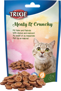 Recompense Pentru Pisici, Meaty & Crunchy Cu Pui Si Macrou, 50 g, 42674 - Img 1