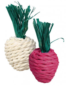 Set Jucarii Din Paie Pentru Rozatoare, Ridichi, 8 cm, 2 buc