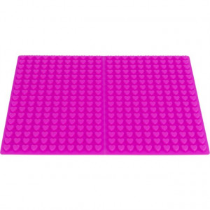 Silicon cu Forma de Inimioare pentru Prajituri, 38 x 28 cm, 34988 - Img 1