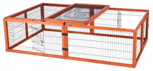 Tarc Exterior cu Capac pentru Rozatoare, 174 x 48 x 109 cm, Maro - Img 4