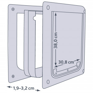 Usa Batanta 2-Way pentru Caini M-XL 39x45 cm Alb 3879 - Img 4
