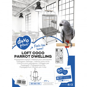Volier Pentru Papagali Loft Coco, 50 x 50 x 154 cm - Img 2