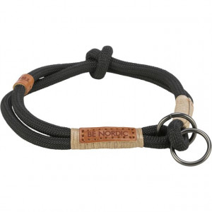 Zgarda Coarda Be Nordic, S - M: 40 cm / 8 mm, Negru/Nisipiu, 17265 - Img 1