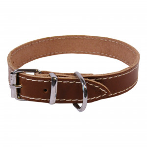Zgarda Exo L0-L6, Simplu, Piele, Culoare Maro, Dimensiune 2.0/45 cm