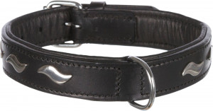Zgarda Piele, L - XL: 57 - 66 CM / 30 mm, Negru, 18605 - Img 2