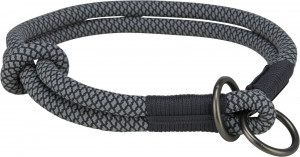 Zgarda Soft, Coarda, Semistrangulanta, Culoare Negru/Gri, Marime S, Dimensiune 35 cm/ø 6 mm