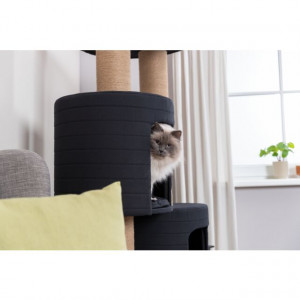 Ansamblu XXL Teites, 78 x 58 x 148 cm, Negru, 44719 - Img 2