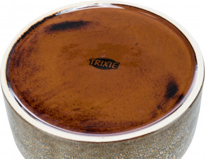 Castron Ceramic, Pentru Caini, 0.4 l/13 cm, Maro, 25110 - Img 2
