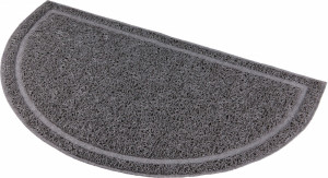Covoras in fata litierei, antiderapant, semi-cerc, PVC, 59 x 35 cm, antracit, 40386 - Img 1