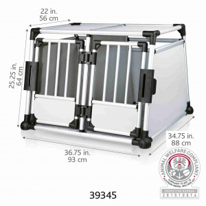 Cusca Dubla de Transport, Aluminiu, M-L: 93 x 64 x 88 cm, Pana la 50 kg, Argintiu/Gri - Img 4
