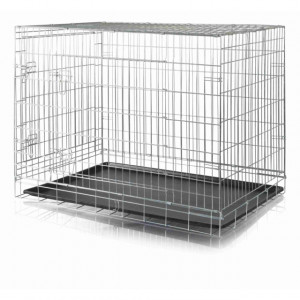 Cusca Kennel Pentru Caini, Metal, Crom, Marime S, Dimensiune 64 x 54 x 48 cm