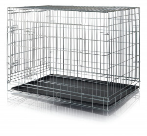 Cusca Kennel Pentru Caini, Metal, Crom, Marime XL, Dimensiune 116 x 86 x 77 cm