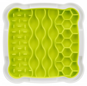 Farfurie pentru Hranire Lenta, Lickâ€™n'Snack, 20 x 20 cm, Lime/Alb - Img 9