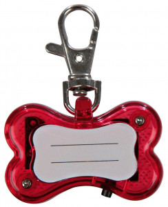 Flasher cu Adresier, Forma de Os, 4.5 x 3 cm Rosu - Img 2