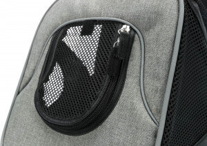 Geanta de Transport, Savina, Frontala, 30 x 33 x 26 cm, Pana la 10 kg, Negru/Gri - Img 10