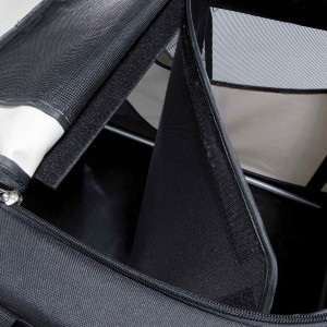Geanta Transport Auto/Cazare Caini, Vario Double, S: 91 x 60 x 61/57 cm, Negru/Gri - Img 4
